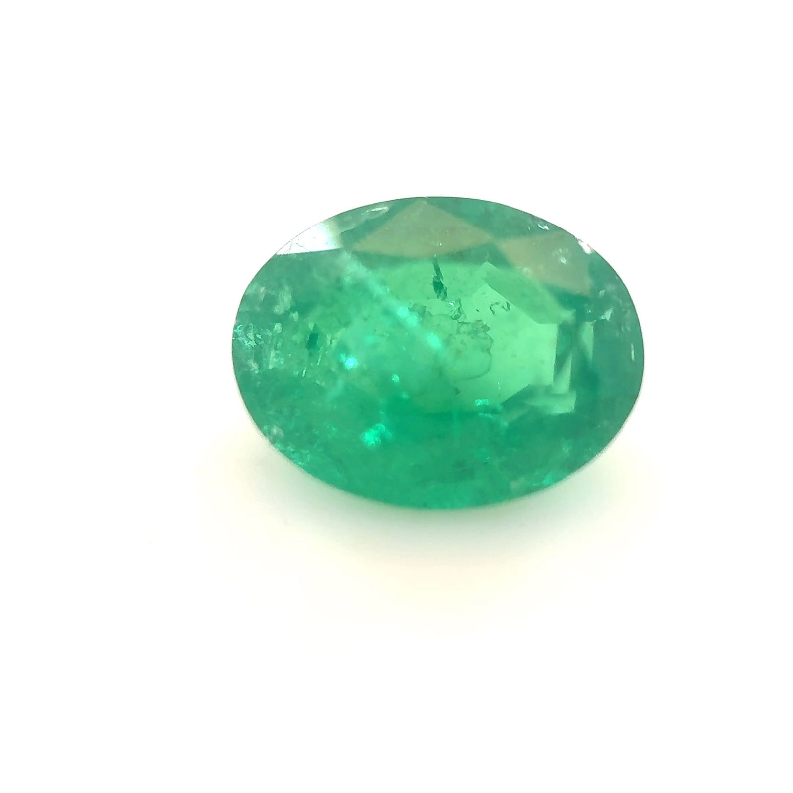 Loose Emerald Gemstone - Oval 1.46ct Green MI (1 of 1)