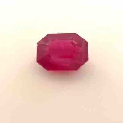 Loose Ruby Gemstone - Emerald 1.24ct Red SI