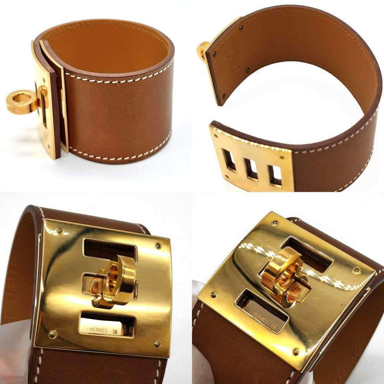 Leather Hermes Bangle Box Calf - 4