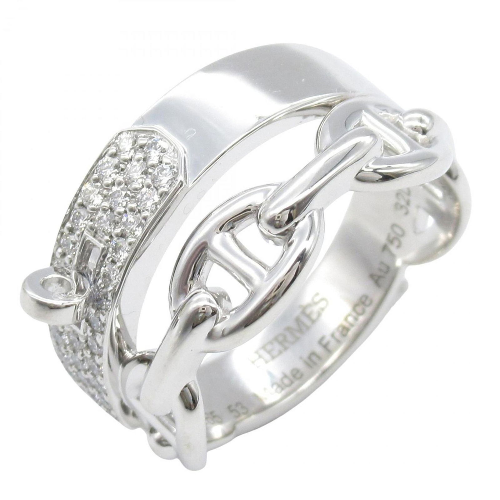 (18K) Hermes Band Ring White Gold: (18K) Hermes Band Ring White Gold This listing features (18K) Hermes Band Ring White Gold. Item specifics are provided below. Item Specifics: Brand: Hermes Type: Band Ring Gender: Women Color: