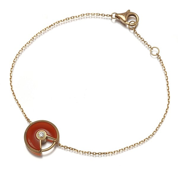 Rg Cartier Bracelet Carnelian Diamond Amulette De Cartier Xs 18K: Rg Cartier Bracelet Carnelian Diamond Amulette De Cartier Xs 18K This listing features Rg Cartier Bracelet Carnelian Diamond Amulette De Cartier Xs 18K. Item specifics are provided below. Item
