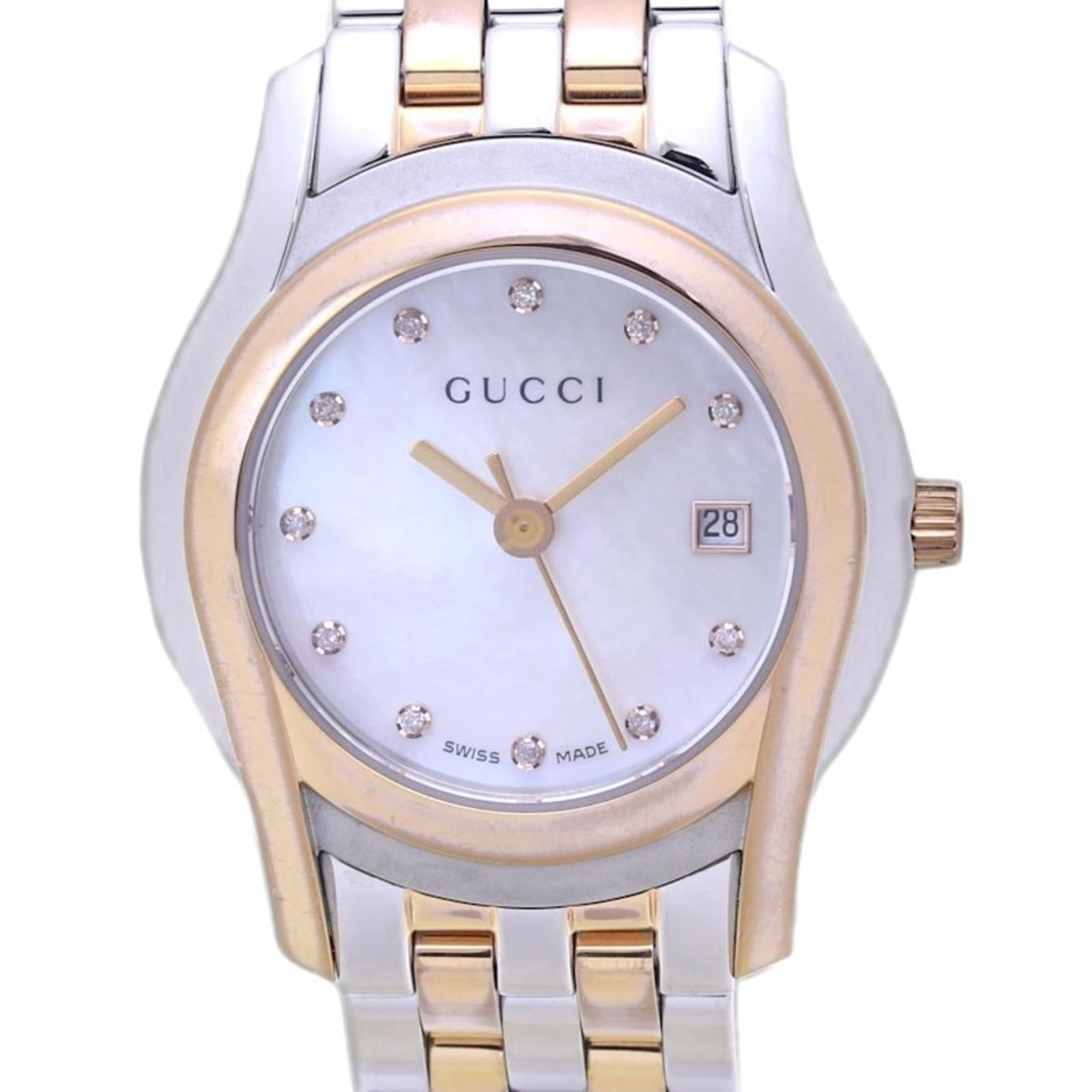 Wristwatch Gucci: Wristwatch Gucci This listing features Wristwatch Gucci. Item specifics are provided below. Item Specifics: Brand: Gucci Type: Wristwatch Gender: Women Material (Case): Pink Gold Plated, Stainless