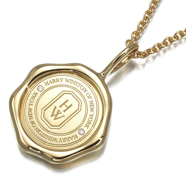Gold Harry Winston Necklace Diamond Shield Hw 18K 750 Yellow: Gold Harry Winston Necklace Diamond Shield Hw 18K 750 Yellow This listing features Gold Harry Winston Necklace Diamond Shield Hw 18K 750 Yellow. Item specifics are provided below. Item Specifics:
