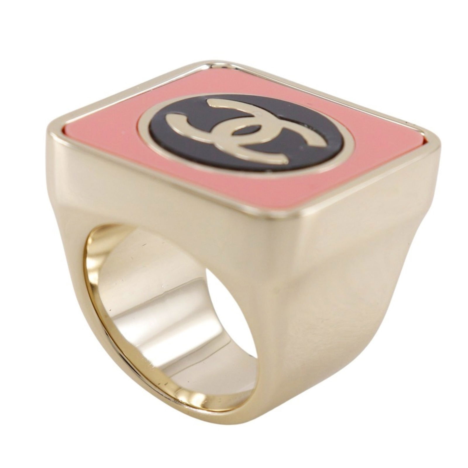 Metal Chanel Band Ring - 3