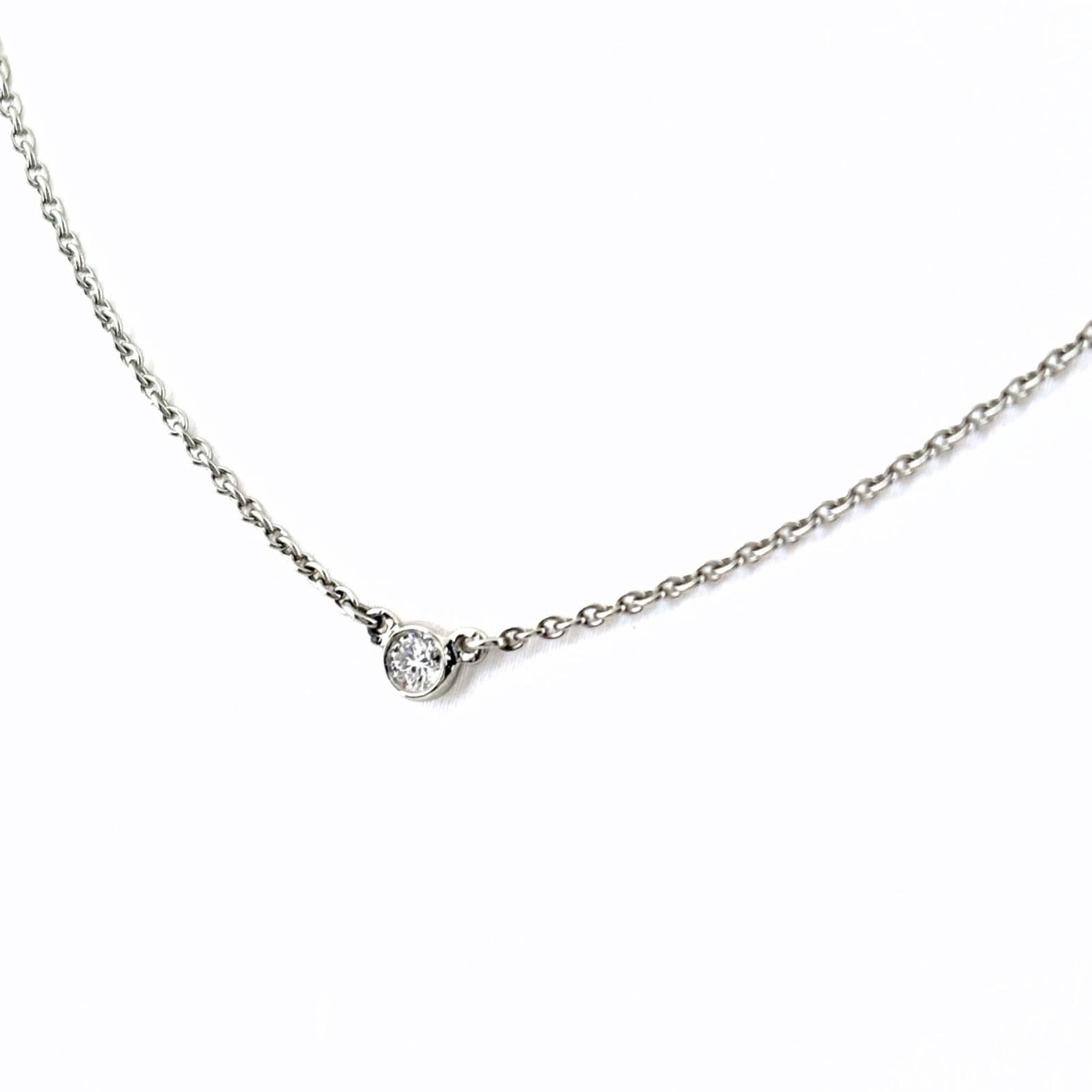 Women's - Tiffany & Co. By the Yard Necklace - Platinum Pendant Pt950 - Diamond (1 of 10)