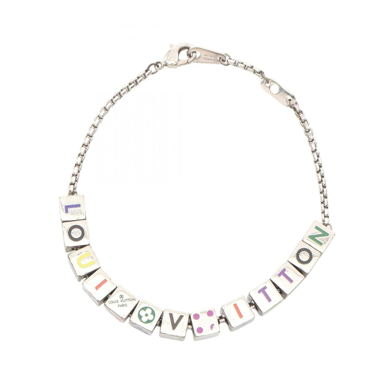 Steel Louis Vuitton Charm Bracelet Stainless: Steel Louis Vuitton Charm Bracelet Stainless This listing features Steel Louis Vuitton Charm Bracelet Stainless. Item specifics are provided below. Item Specifics: Brand: Louis Vuitton Type: Charm