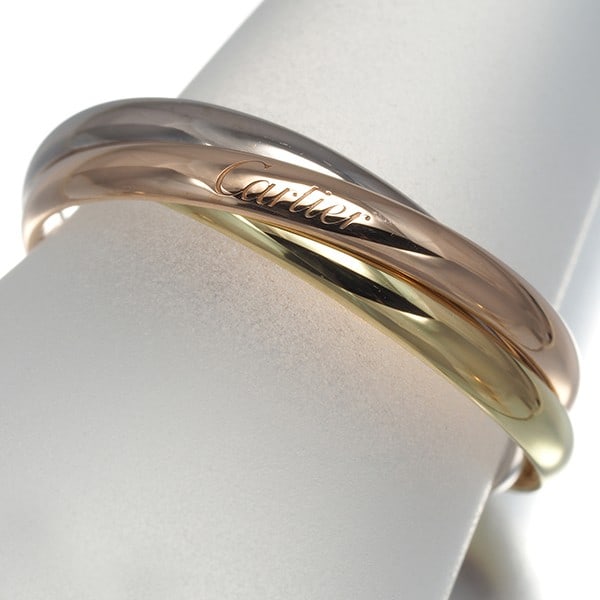 Gold Cartier Ring Trinity 3Color Sm Eu60 18K 750 Yellow White Rose: Gold Cartier Ring Trinity 3Color Sm Eu60 18K 750 Yellow White Rose This listing features Gold Cartier Ring Trinity 3Color Sm Eu60 18K 750 Yellow White Rose. Item specifics are provided below. Item