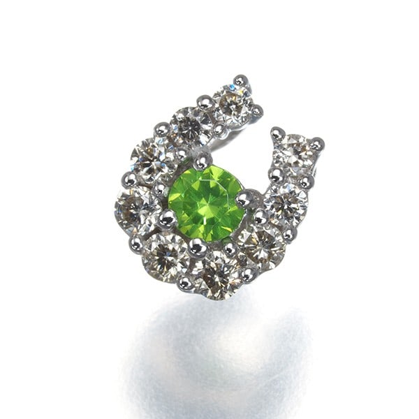 Gold Demantoid Garnet 0.06Ct Diamond0.12Ct Horseshoe Pendant 18K 750 White: Gold Demantoid Garnet 0.06Ct Diamond0.12Ct Horseshoe Pendant 18K 750 White This listing features Gold Demantoid Garnet 0.06Ct Diamond0.12Ct Horseshoe Pendant 18K 750 White. Item specifics are