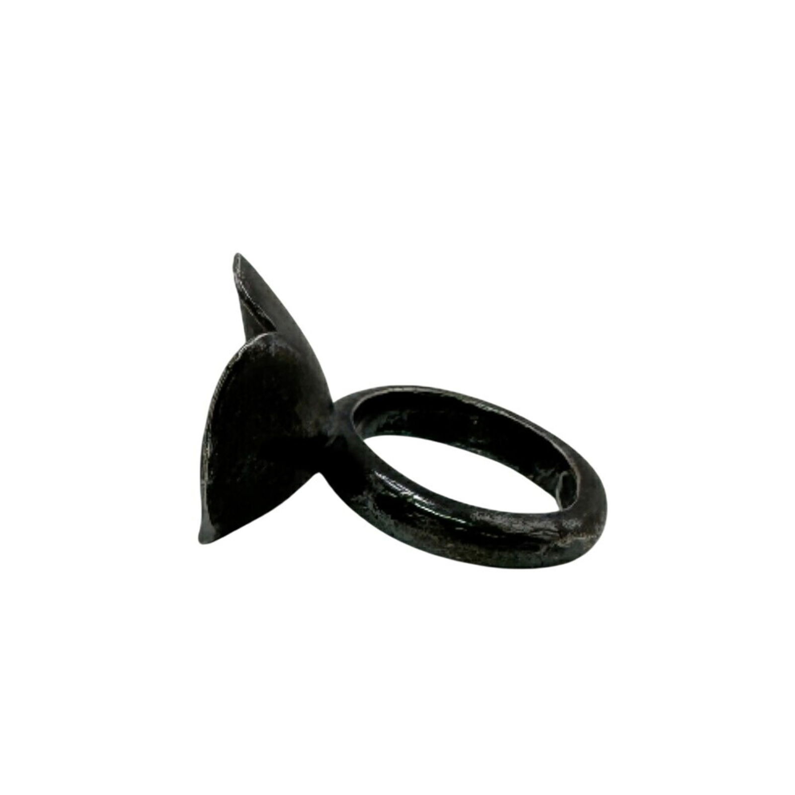 Silver Chanel Band Ring - 2