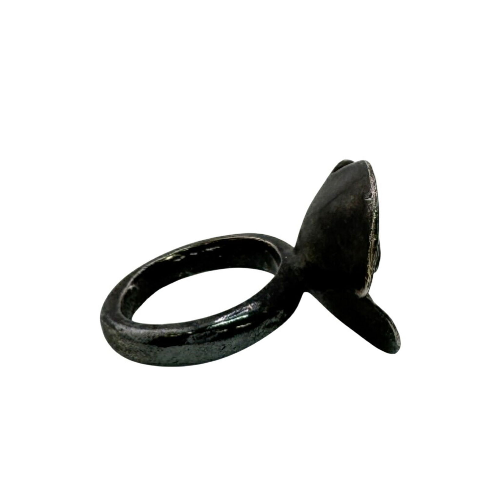 Silver Chanel Band Ring - 4