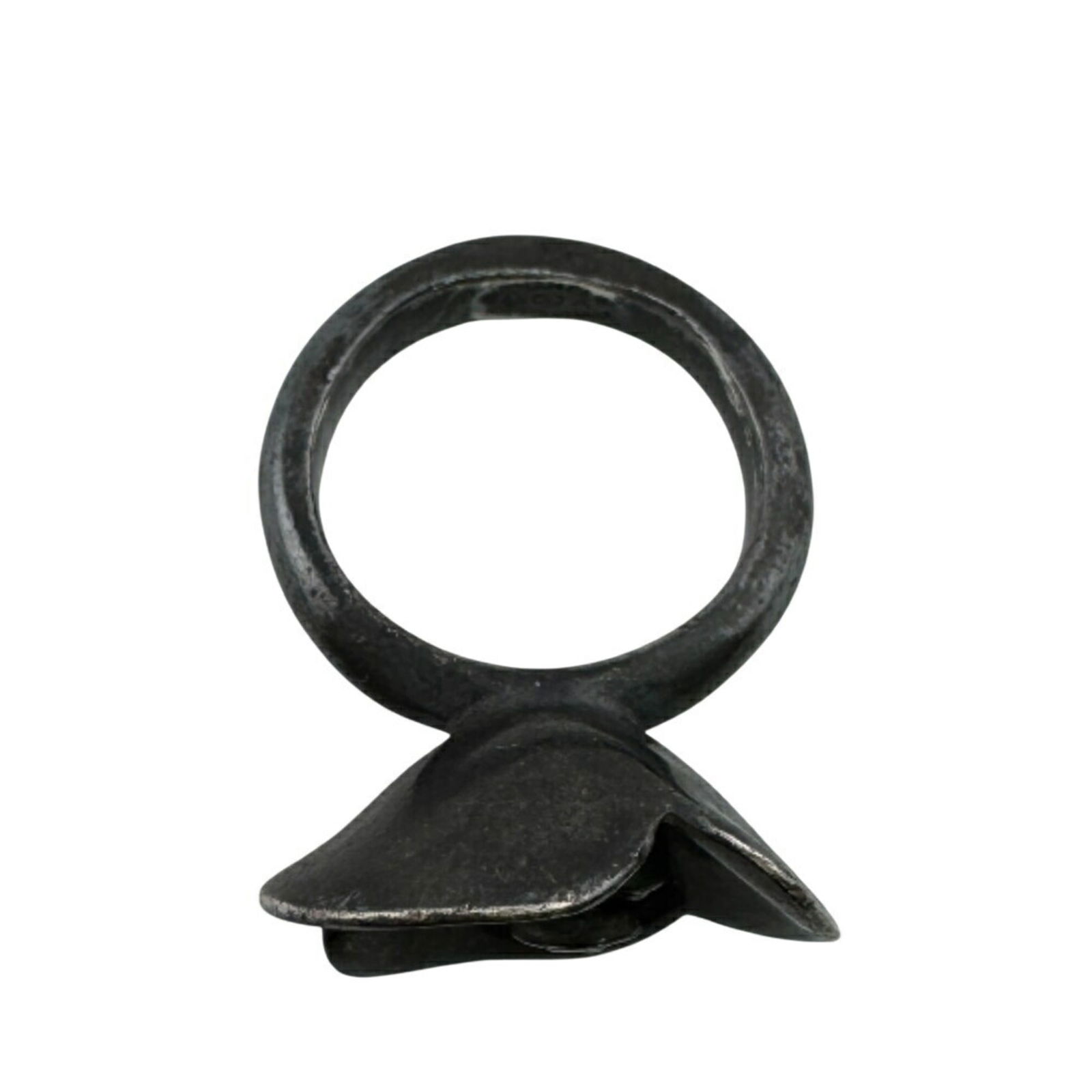 Silver Chanel Band Ring - 8