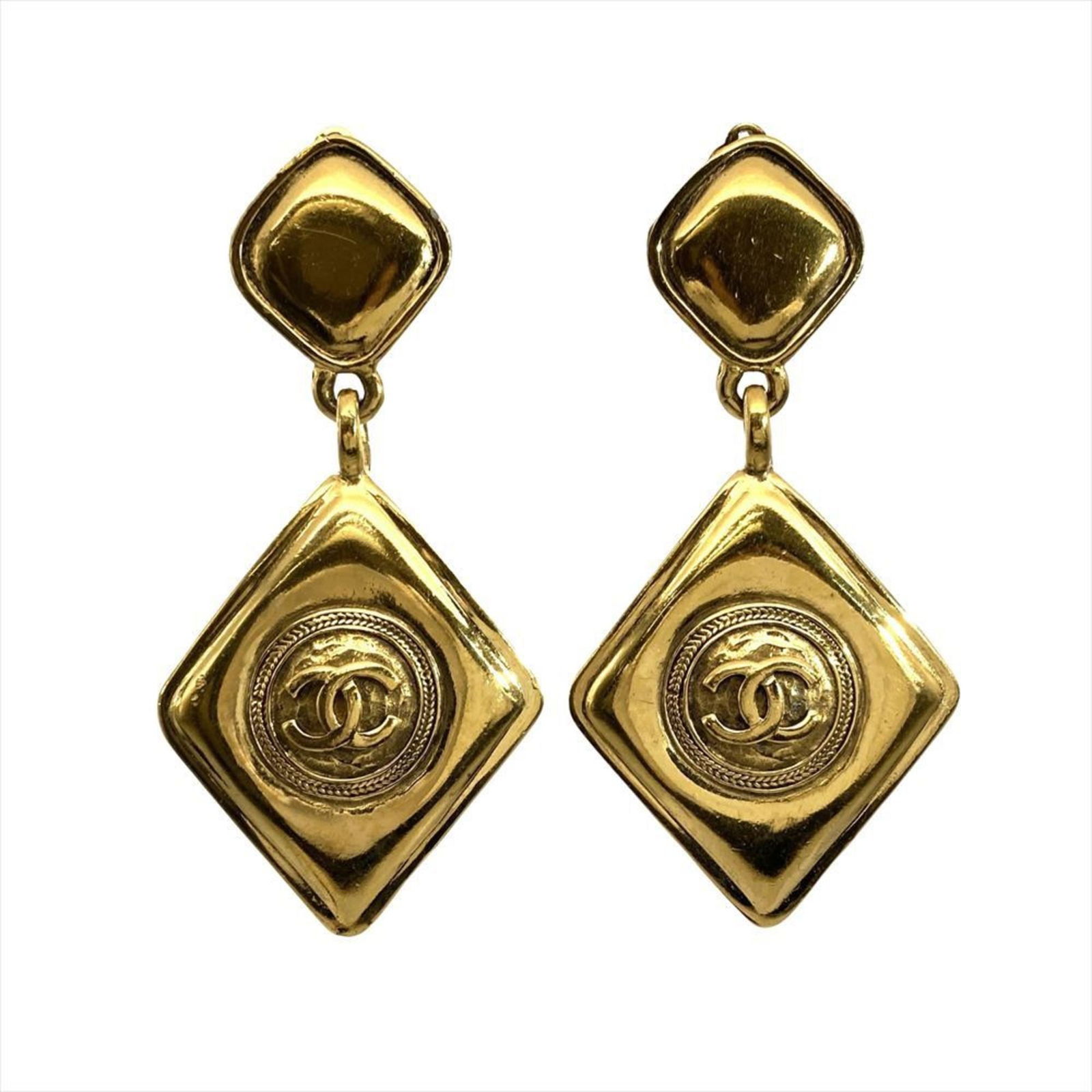 Metal Chanel Clip Earrings (1 of 7)