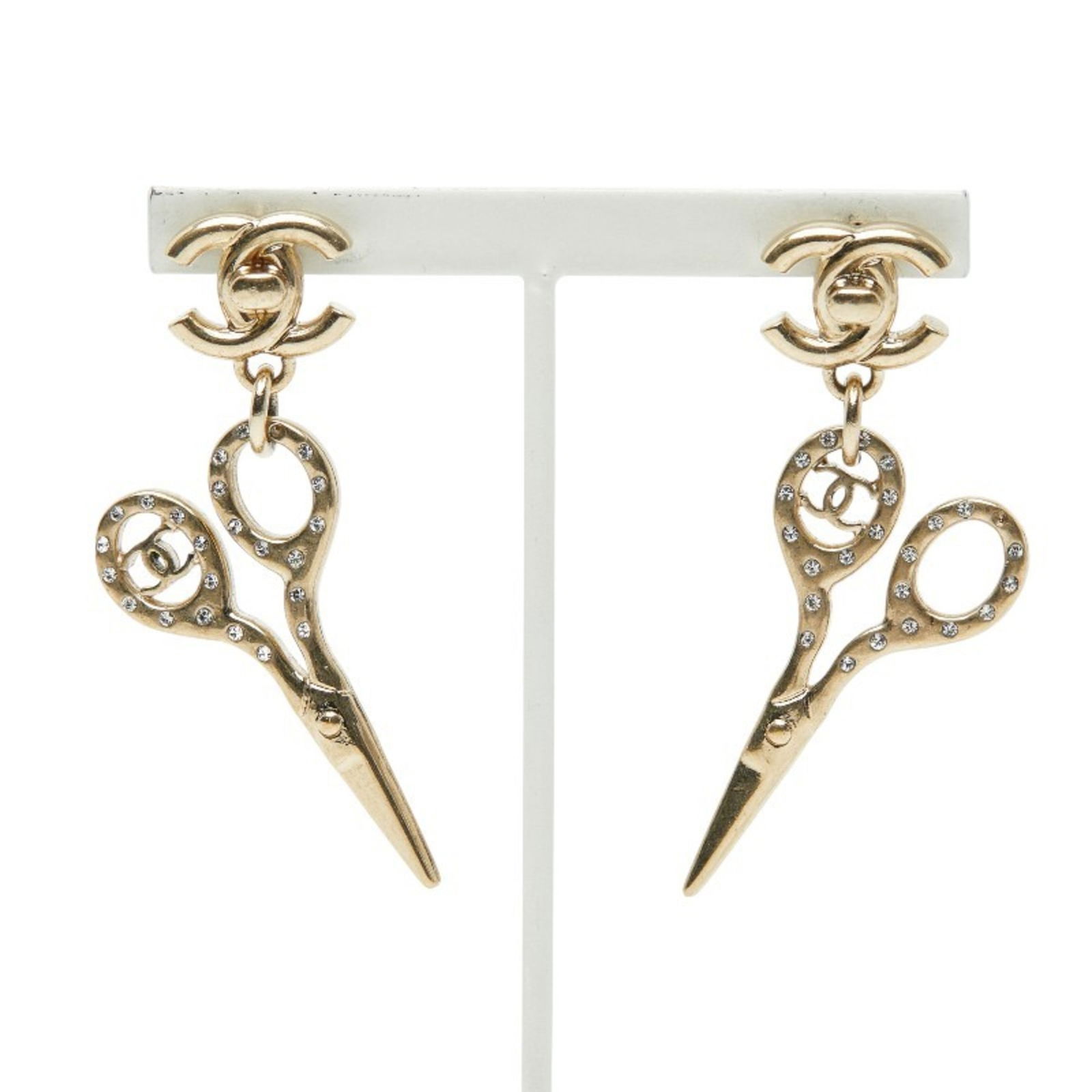 Plating Chanel Stud Earrings Gold - 2