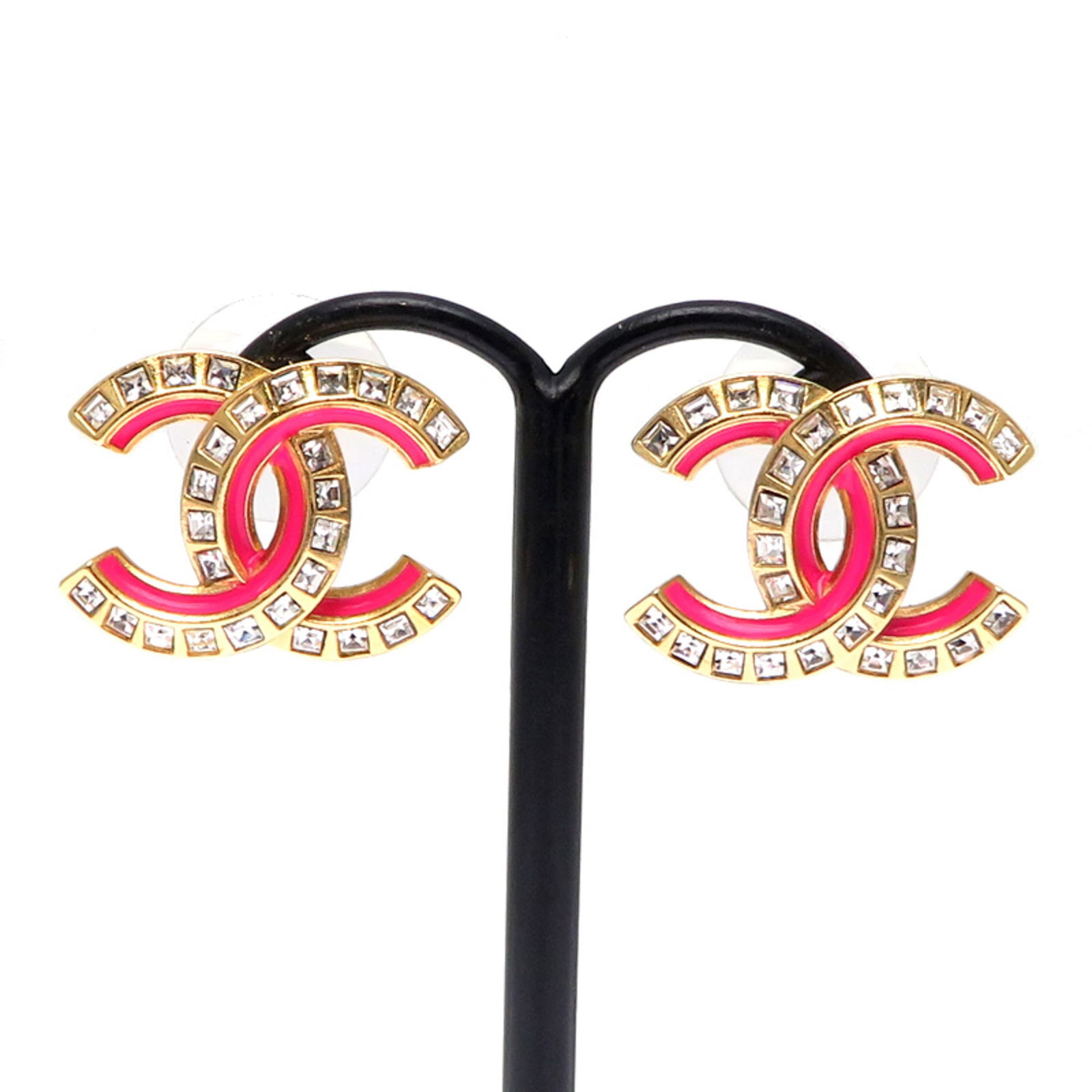 Plating Chanel Stud Earrings Gold - 2