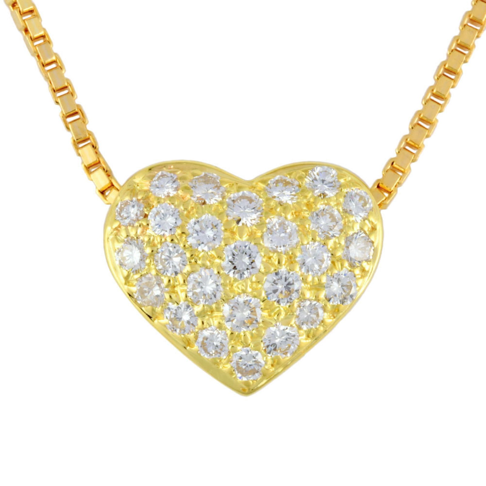 Women's - Harry Winston Heart Pav Necklace with Diamonds - 18KYG Yellow Gold - 7.7g: Women's - Harry Winston Heart Pav Necklace with Diamonds - 18KYG Yellow Gold - 7.7g This listing features Women's - Harry Winston Heart Pav Necklace with Diamonds - 18KYG Yellow Gold - 7.7g. Item