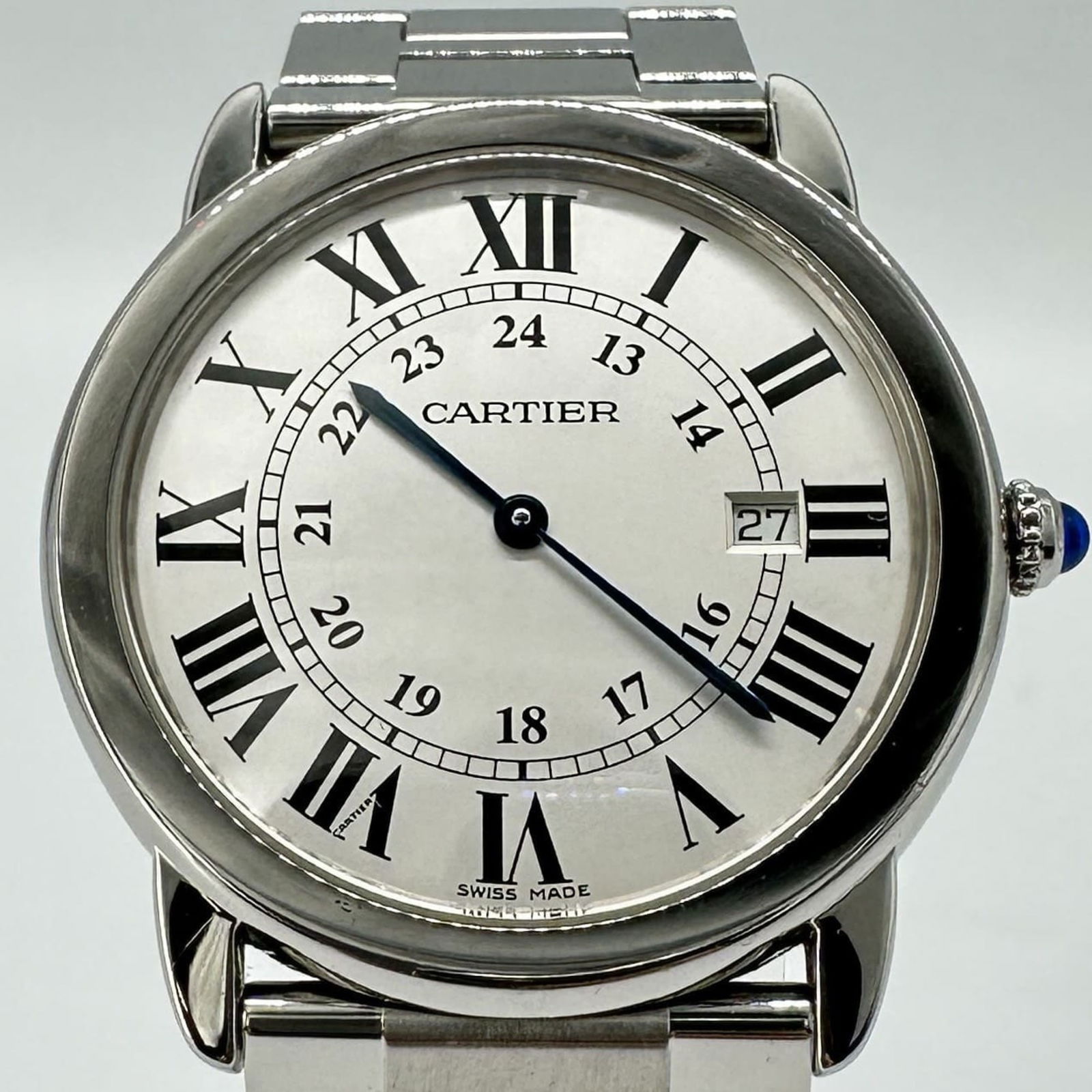 Wristwatch Cartier: Wristwatch Cartier This listing features Wristwatch Cartier. Item specifics are provided below. Item Specifics: Brand: Cartier Type: Wristwatch Gender: Men Material (Case): Stainless Steel Material