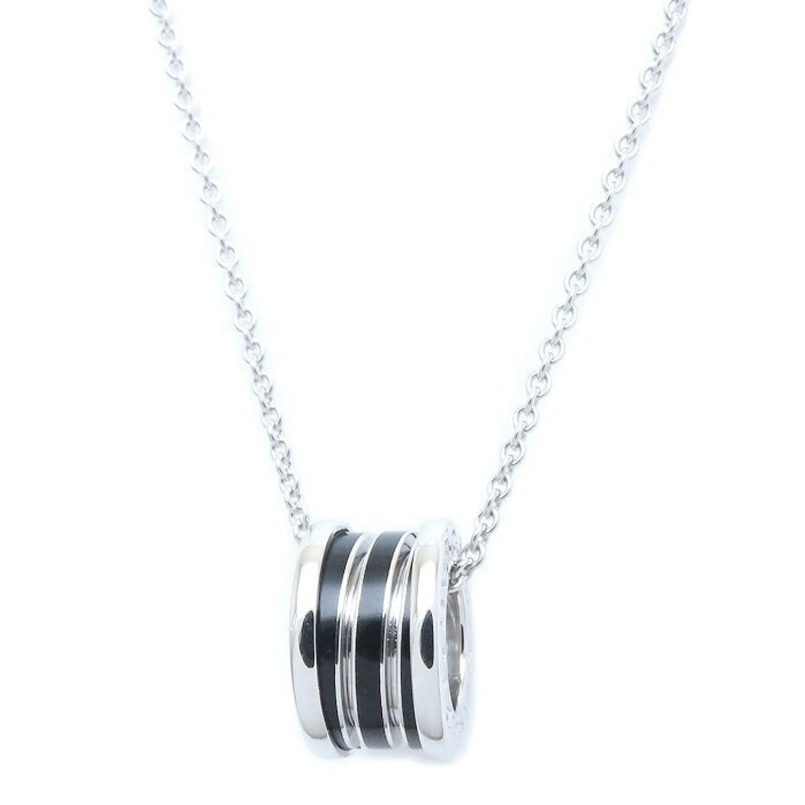 294504 - BVLGARI B.zero1 Necklace in 18K White Gold with Black Ceramic for Women: 294504 - BVLGARI B.zero1 Necklace in 18K White Gold with Black Ceramic for Women This listing features 294504 - BVLGARI B.zero1 Necklace in 18K White Gold with Black Ceramic for Women. Item specifics