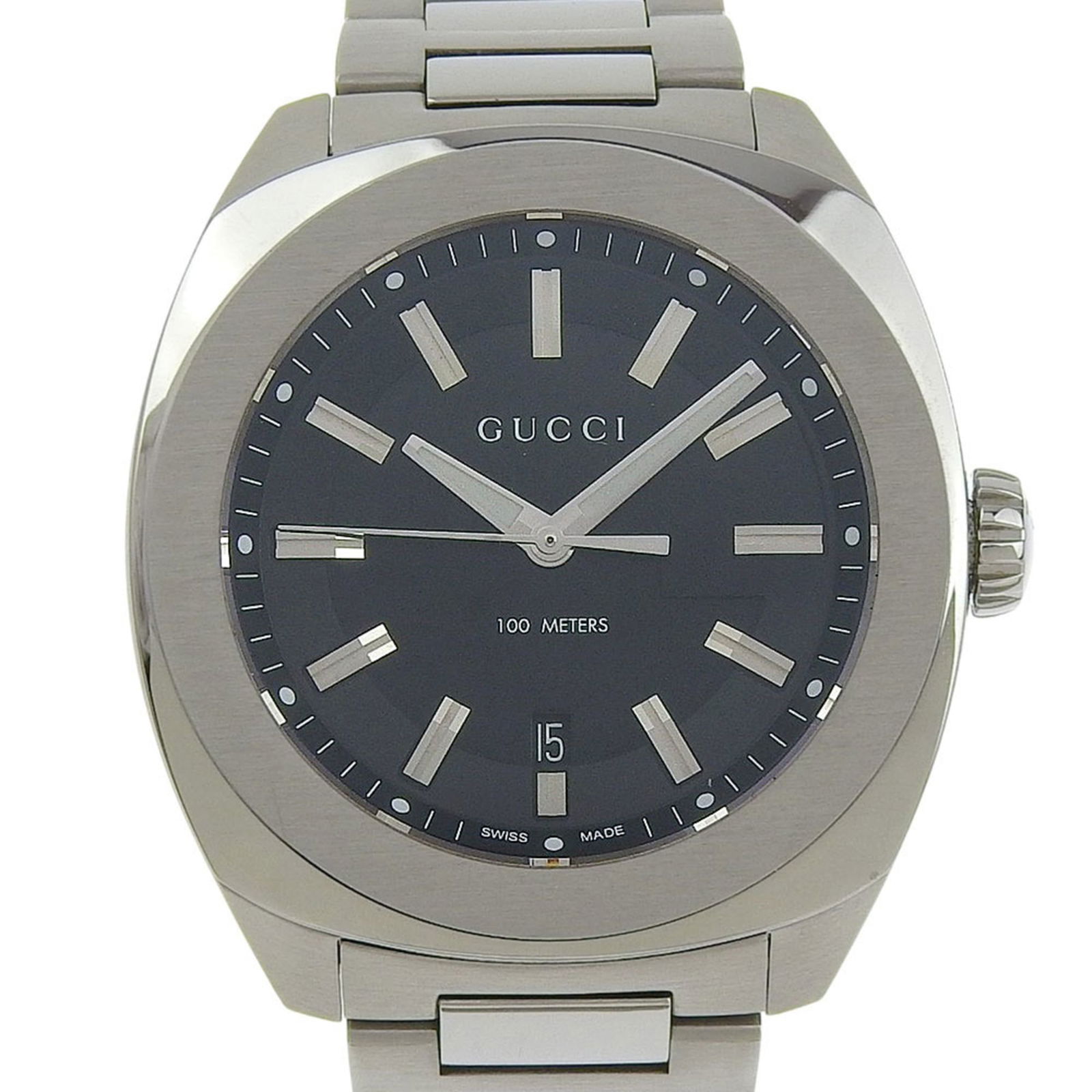 Wristwatch Gucci: Wristwatch Gucci This listing features Wristwatch Gucci. Item specifics are provided below. Item Specifics: Brand: Gucci Type: Wristwatch Gender: Men Material (Case): Stainless Steel Material