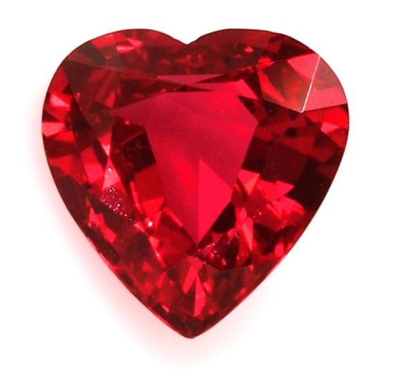 Loose Ruby Gemstone - Heart 1.02ct Red EC: Loose Ruby Gemstone - Heart 1.02ct Red EC This listing features Loose Ruby Gemstone - Heart 1.02ct Red EC. Item specifics are provided below. Item Specifics: Type: Ruby Carat: 1.02 Cut: Faceted