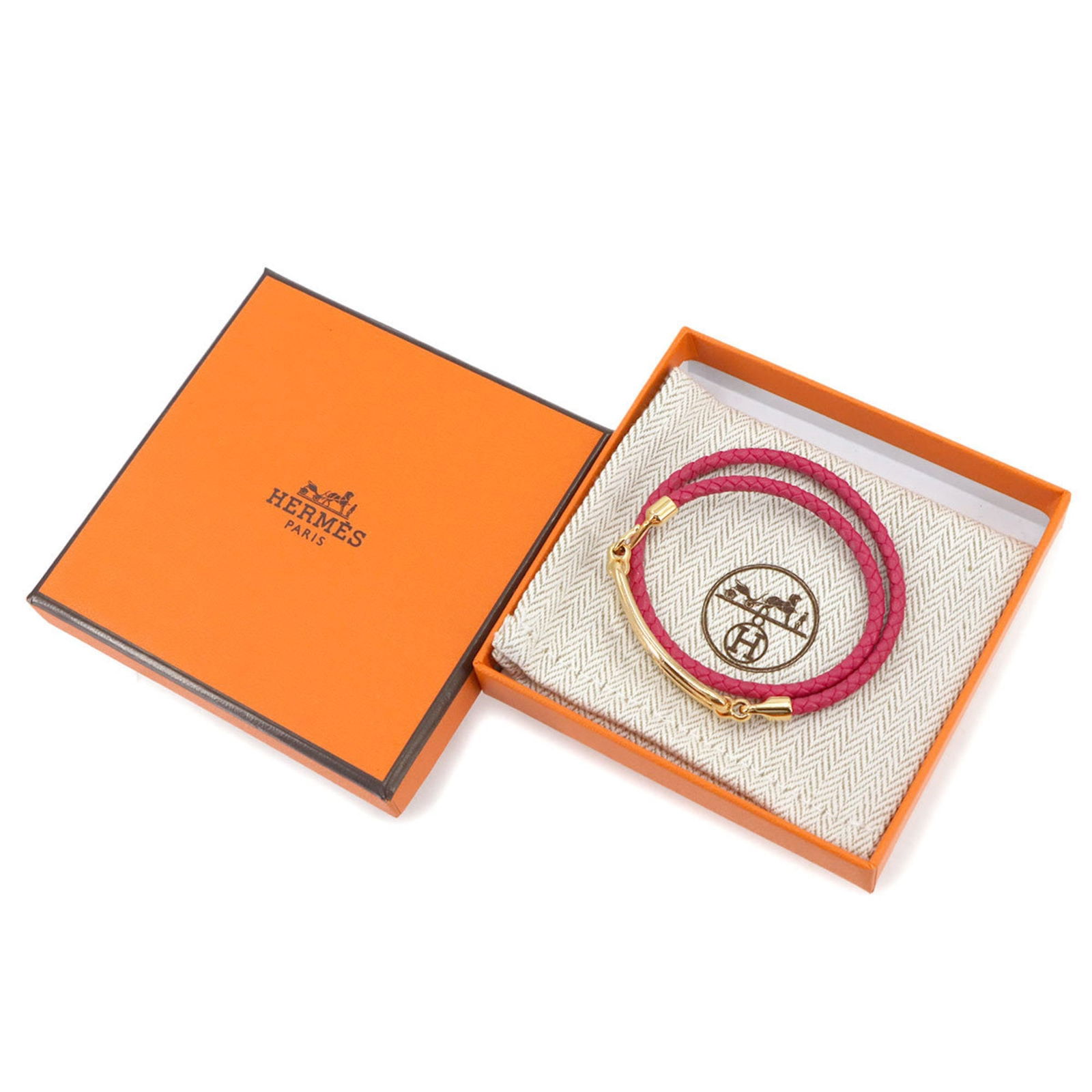 Leather Hermes Charm Bracelet - 2