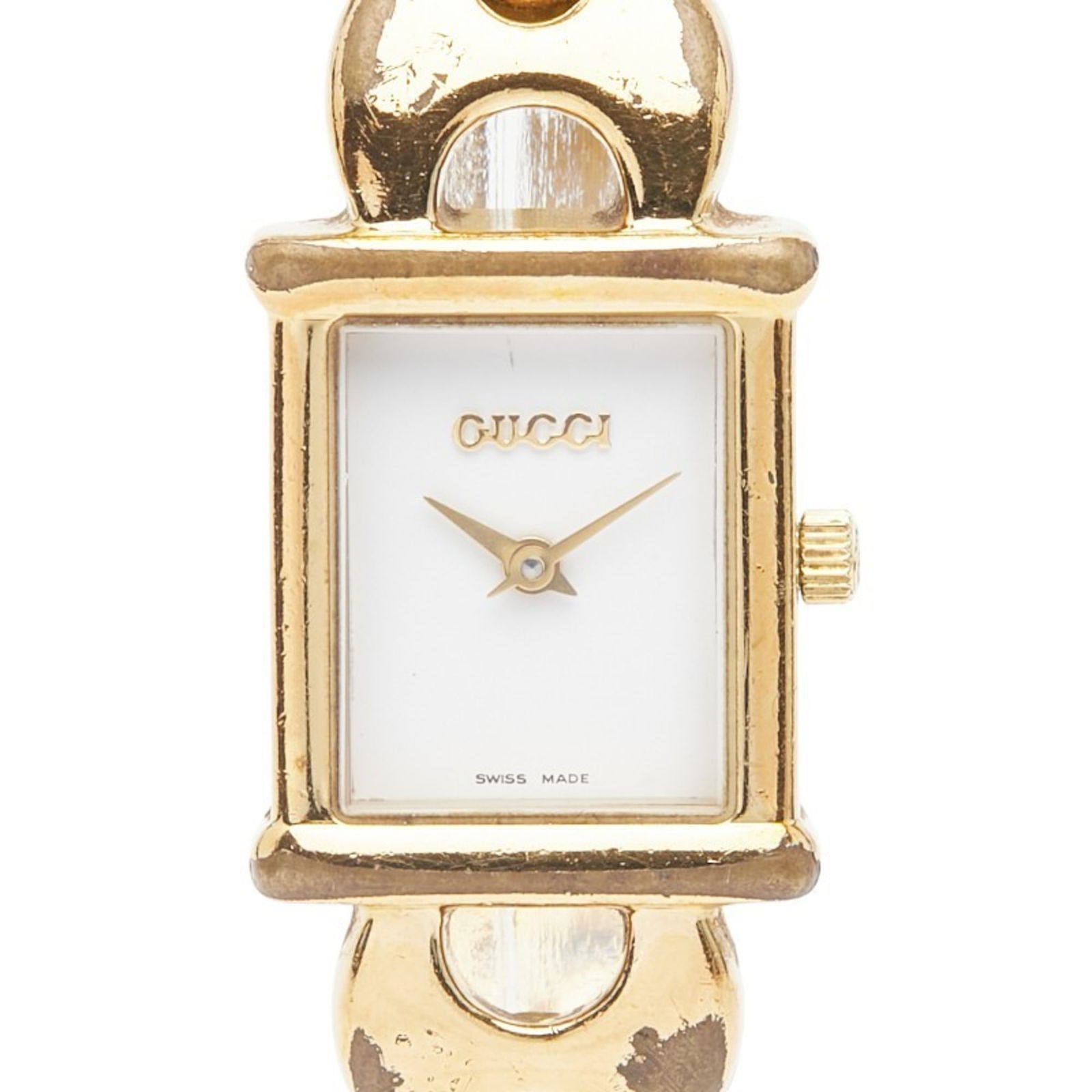 Wristwatch Gucci: Wristwatch Gucci This listing features Wristwatch Gucci. Item specifics are provided below. Item Specifics: Brand: Gucci Type: Wristwatch Gender: Women Material (Case): Stainless Steel Material (Band)