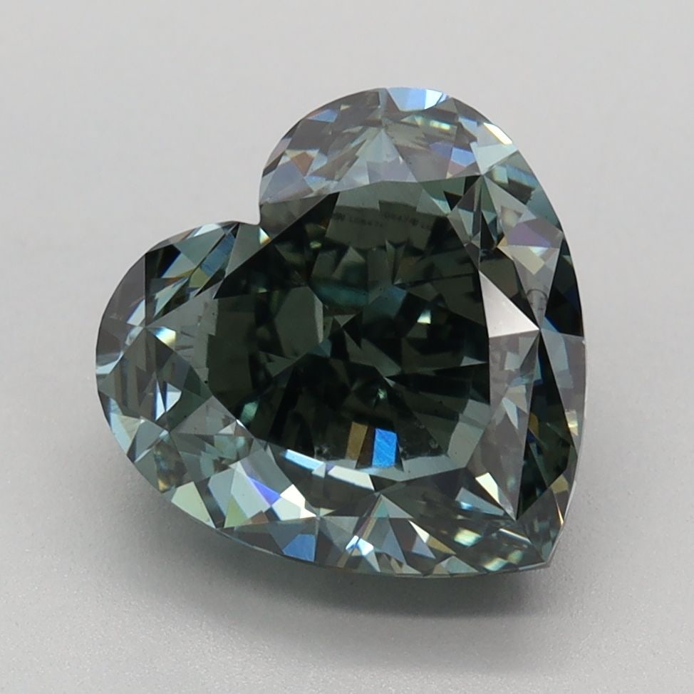 Loose Lab Diamond - IGI Heart 3.42ct Fancy Intense Gray Green VS1 (1 of 1)