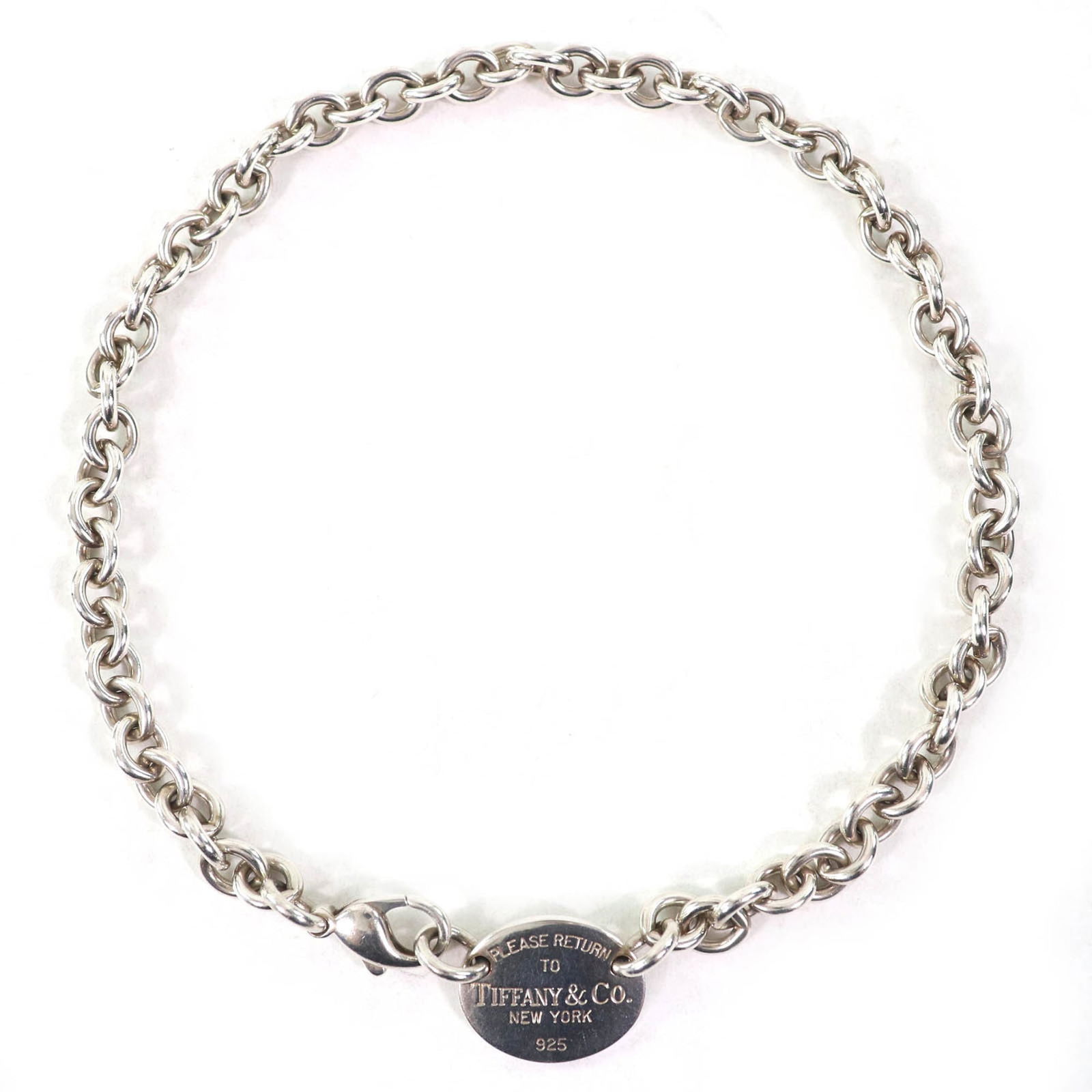 Women's - TIFFANY & Co. Return to Tiffany SV925 Oval Tag Choker Necklace - Silver - Weight 52.52g: Women's - TIFFANY & Co. Return to Tiffany SV925 Oval Tag Choker Necklace - Silver - Weight 52.52g This listing features Women's - TIFFANY & Co. Return to Tiffany SV925 Oval Tag Choker Necklace -