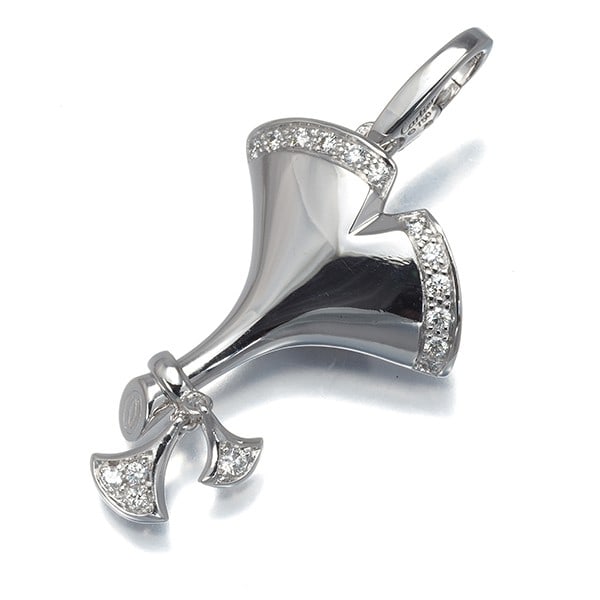 Gold Cartier Pendant Diamond Gingko Charm 18K 750 White: Gold Cartier Pendant Diamond Gingko Charm 18K 750 White This listing features Gold Cartier Pendant Diamond Gingko Charm 18K 750 White. Item specifics are provided below. Item Specifics: Country Of