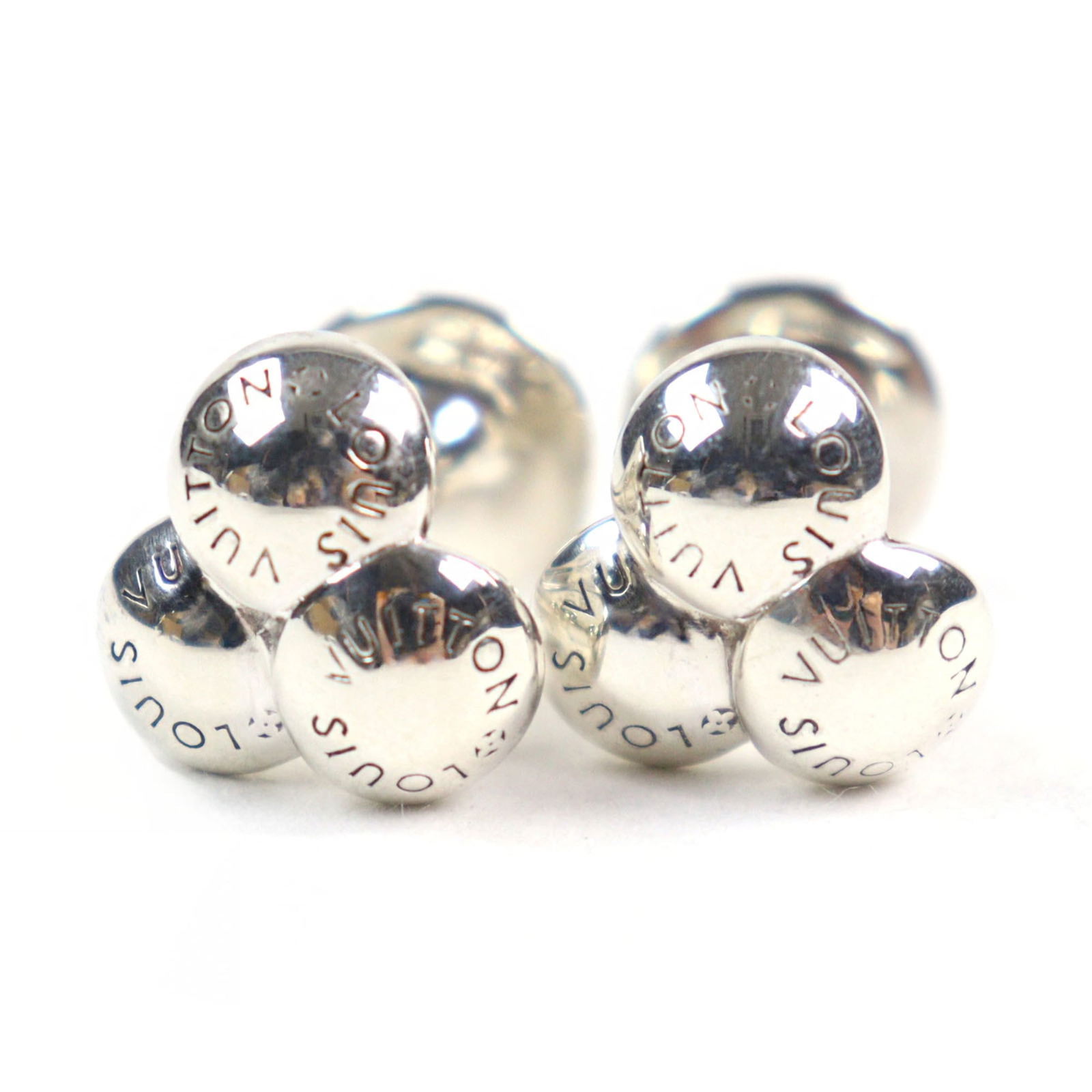925 Louis Vuitton Stud/ Button Silver
