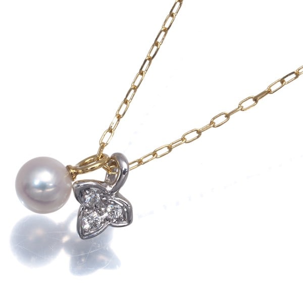 Wg Mikimoto Necklace Akoya Pearl 5.3Mm Diamond Leaf 18K Yg/: Wg Mikimoto Necklace Akoya Pearl 5.3Mm Diamond Leaf 18K Yg/ This listing features Wg Mikimoto Necklace Akoya Pearl 5.3Mm Diamond Leaf 18K Yg/. Item specifics are provided below. Item Specifics: