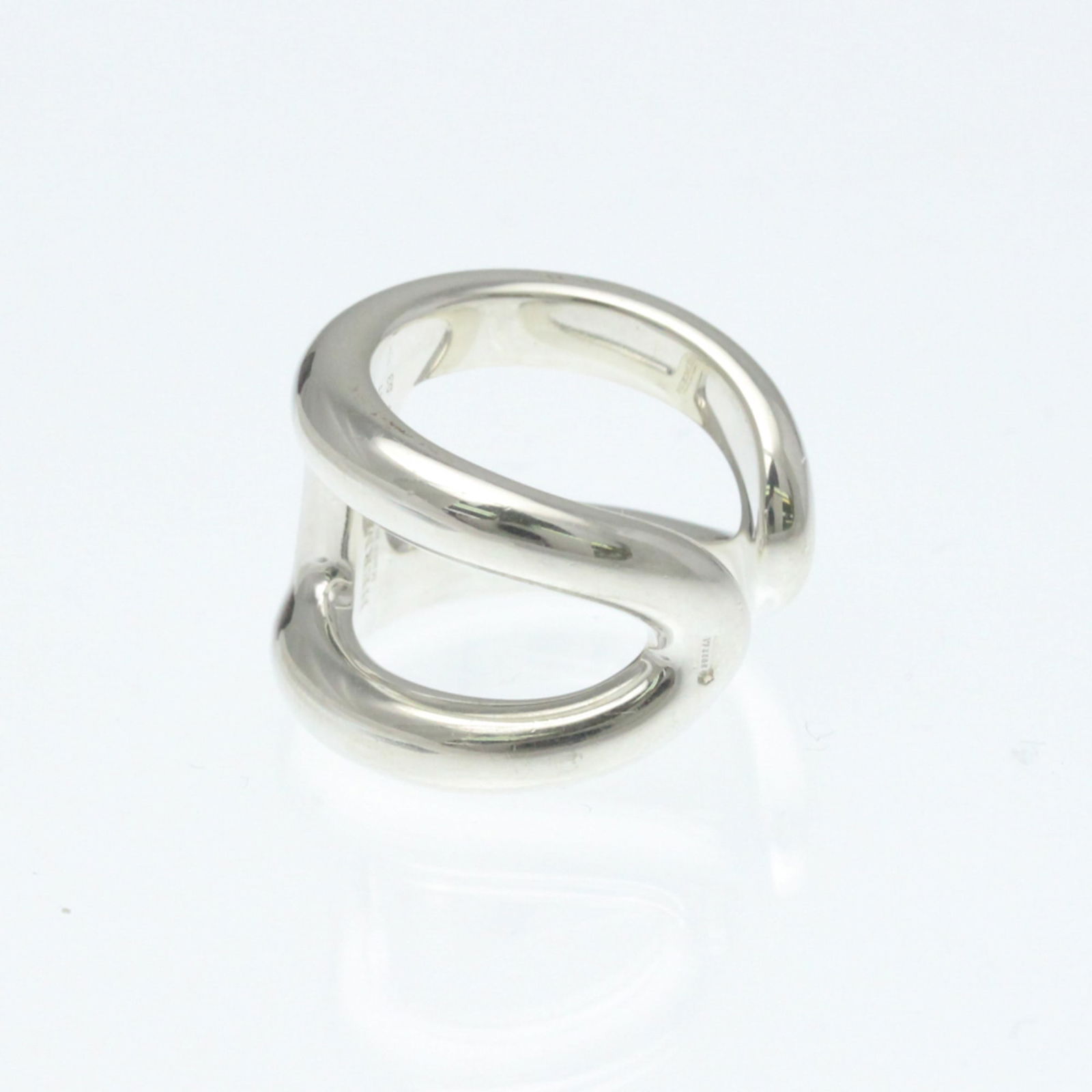 Silver Hermes Band Ring - 2