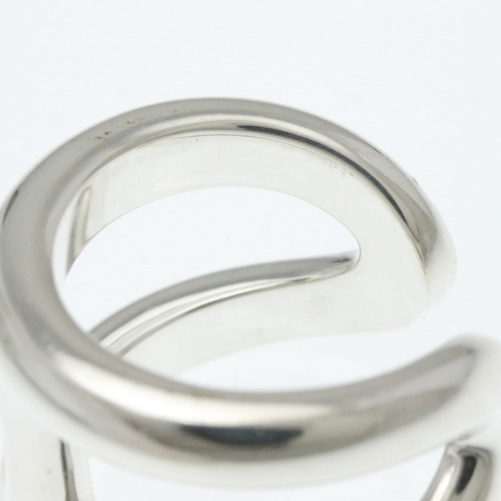 Silver Hermes Band Ring - 6
