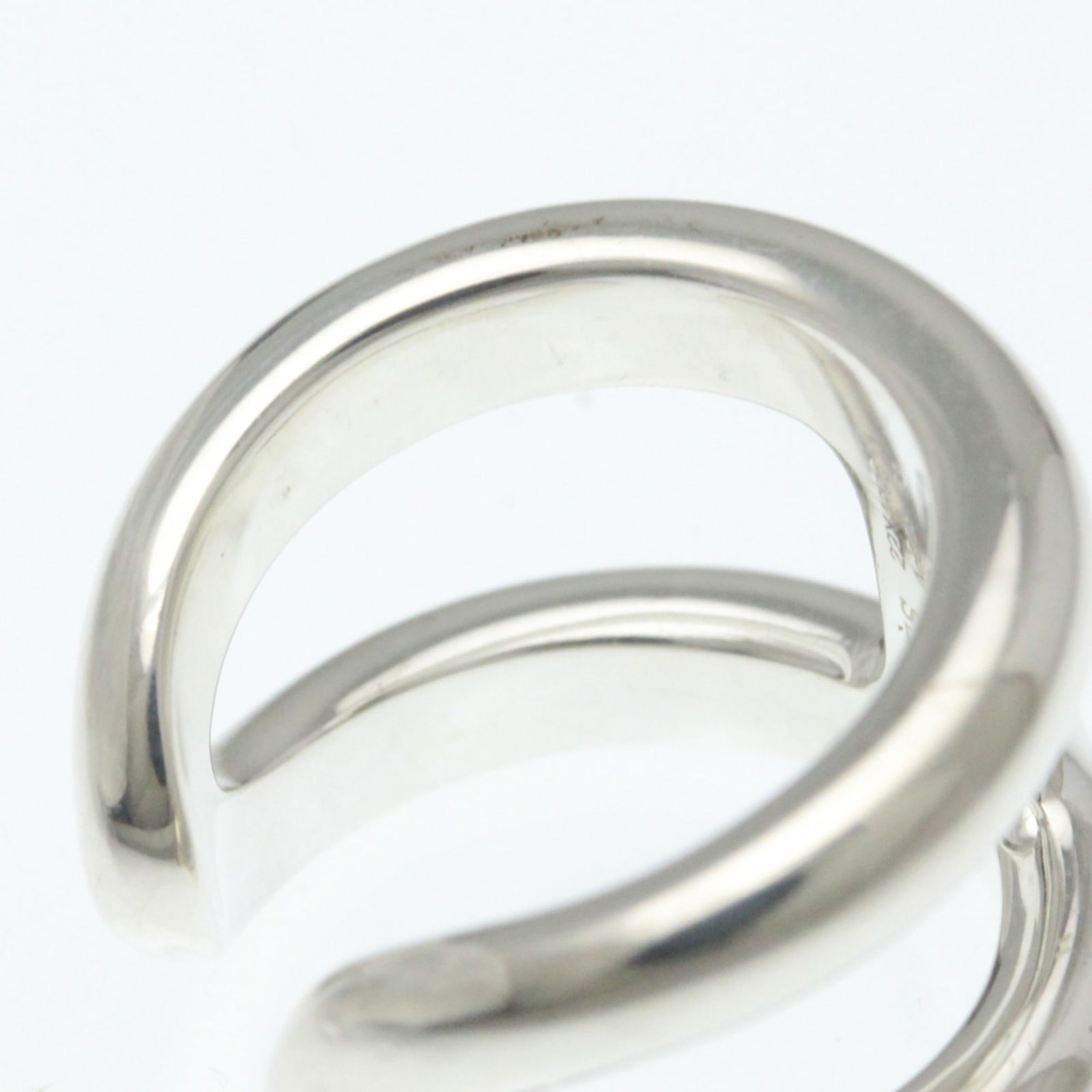 Silver Hermes Band Ring - 7