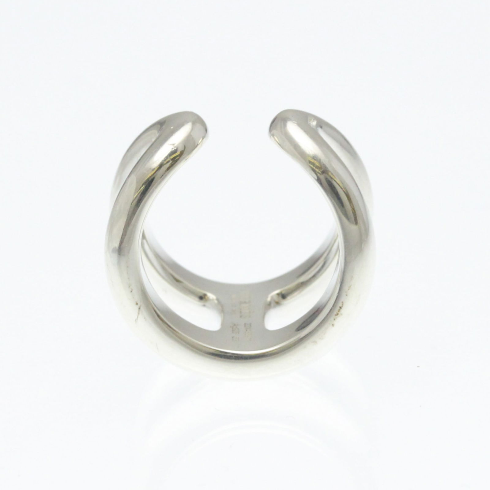 Silver Hermes Band Ring - 9