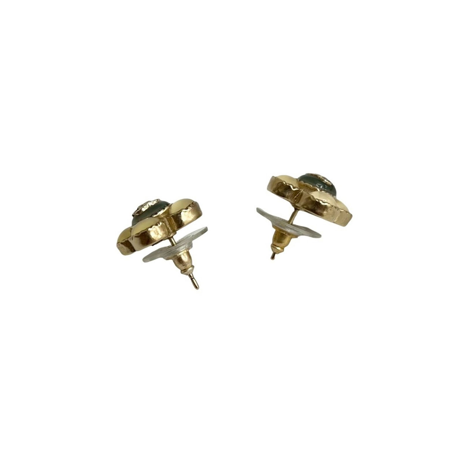 Plating Chanel Stud Earrings Gold - 4
