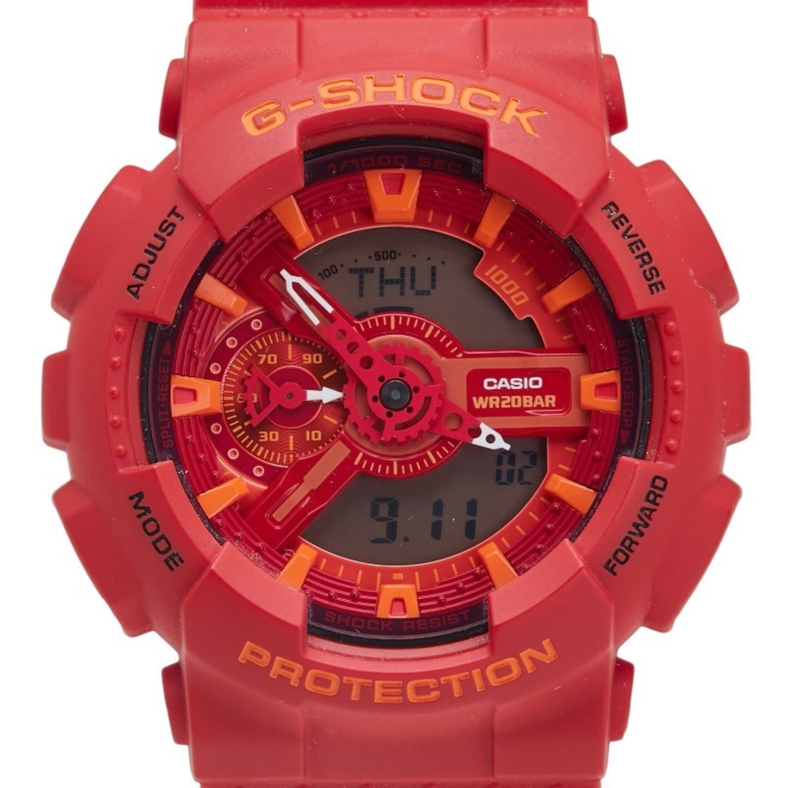 Wristwatch Casio: Wristwatch Casio This listing features Wristwatch Casio. Item specifics are provided below. Item Specifics: Brand: Casio Type: Wristwatch Gender: Men Color (Dial): Red Color Case Diameter: 50.9mm / 2'