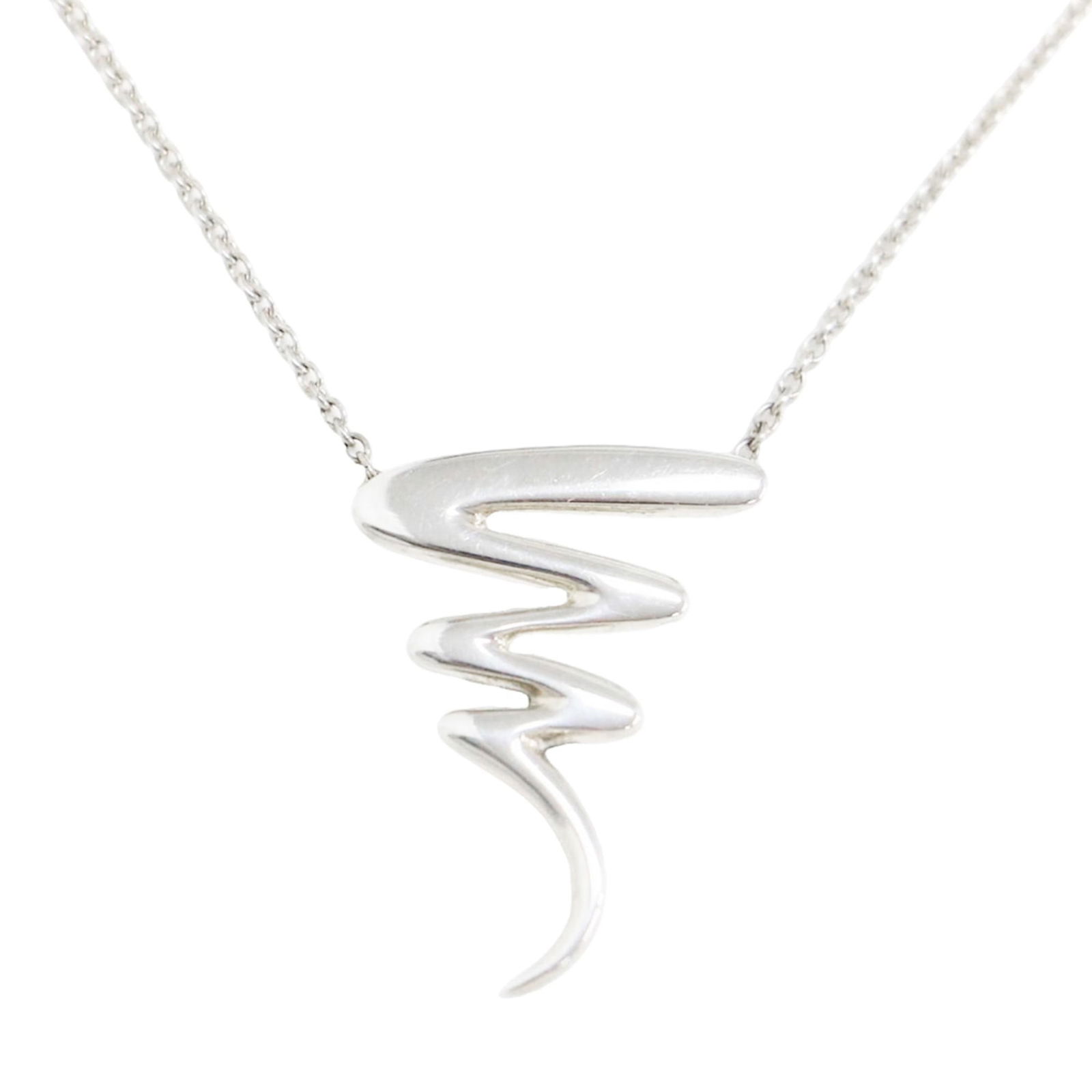 K4613 TIFFANY & Co. Tiffany Paloma Picasso Scribble Necklace Pendant Chain SV925 Women's (1 of 8)