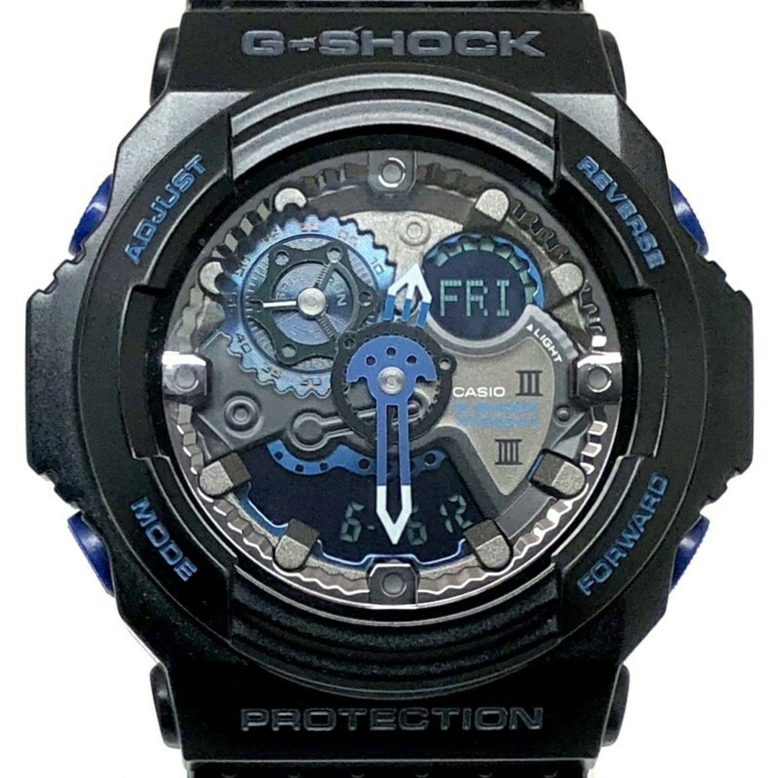 Wristwatch Casio: Wristwatch Casio This listing features Wristwatch Casio. Item specifics are provided below. Item Specifics: Brand: Casio Type: Wristwatch Gender: Men Display: Analog Color: Black, Blue Condition: Used