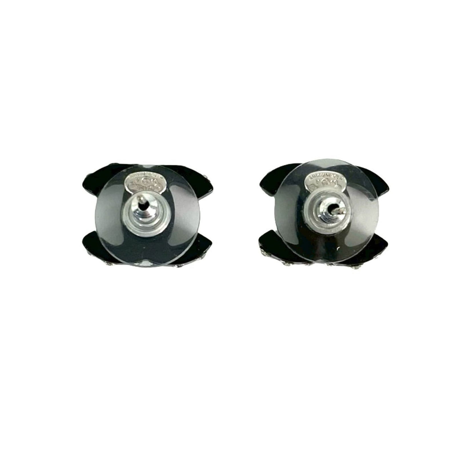 Plastic Chanel Stud Earrings - 5