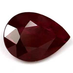 Loose Ruby Gemstone - Pear 1.25ct Red SI (1 of 1)