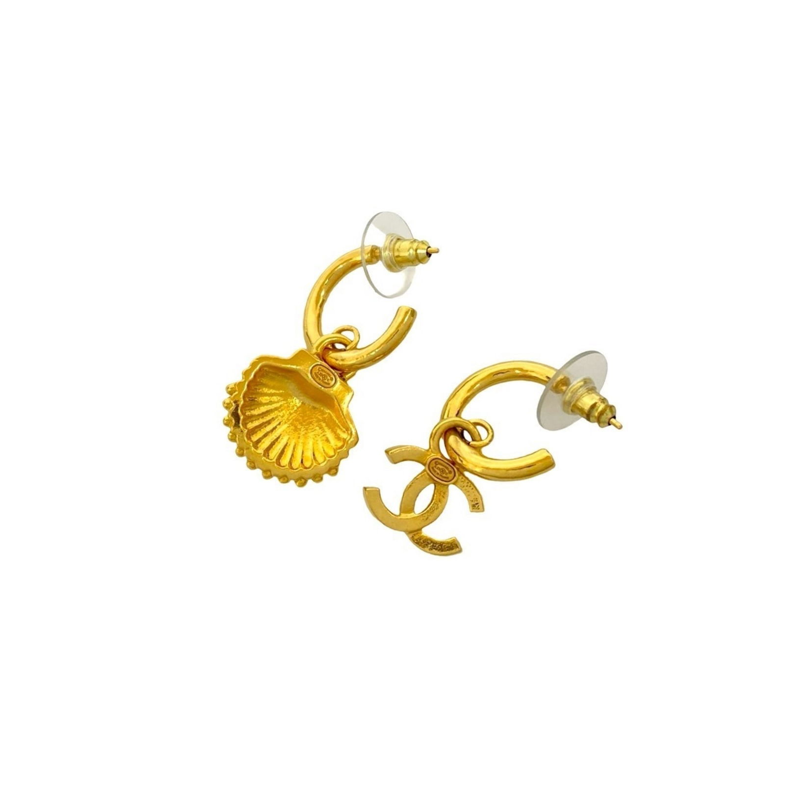 Plating Chanel Stud Earrings Gold - 5