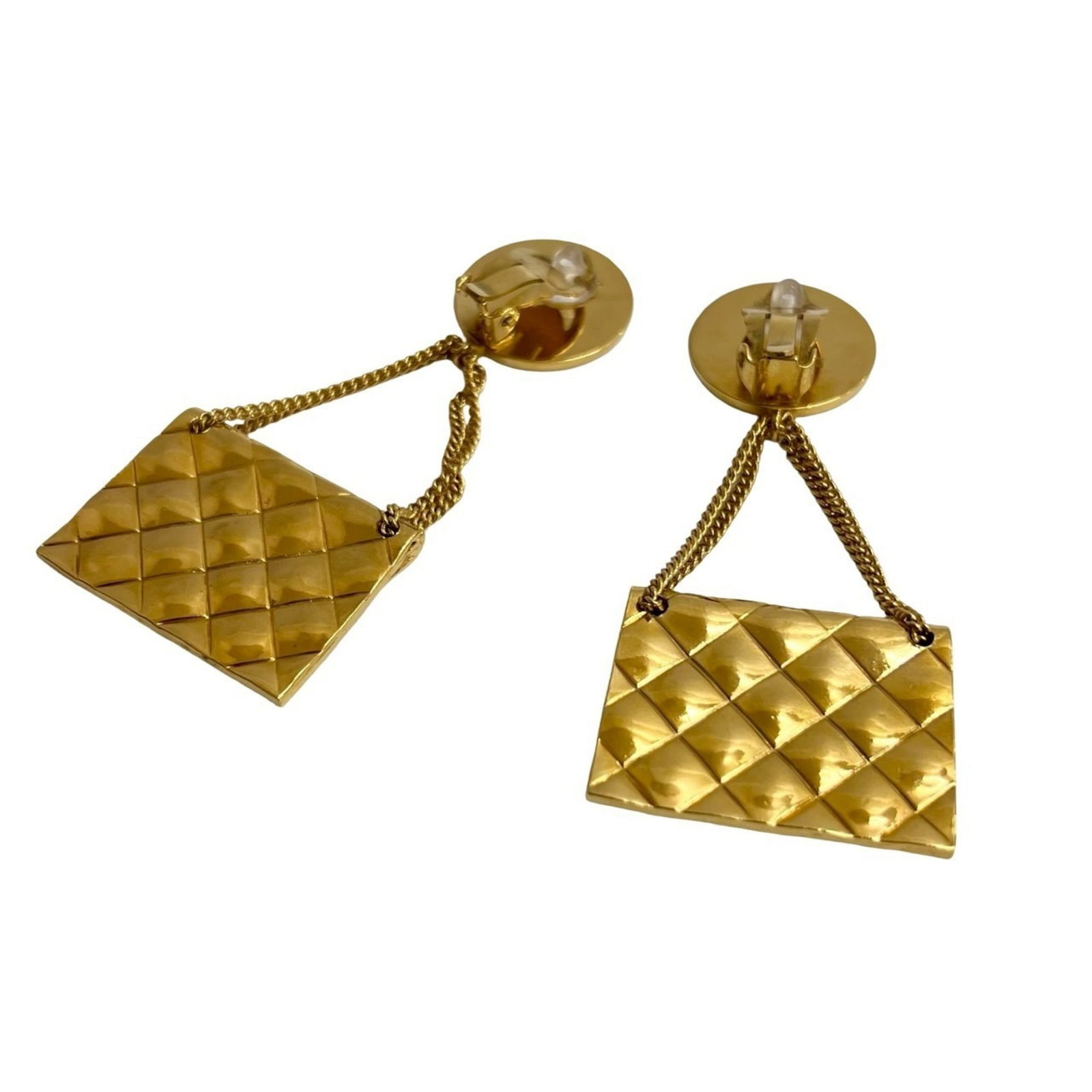 Plating Chanel Stud Earrings Gold - 3
