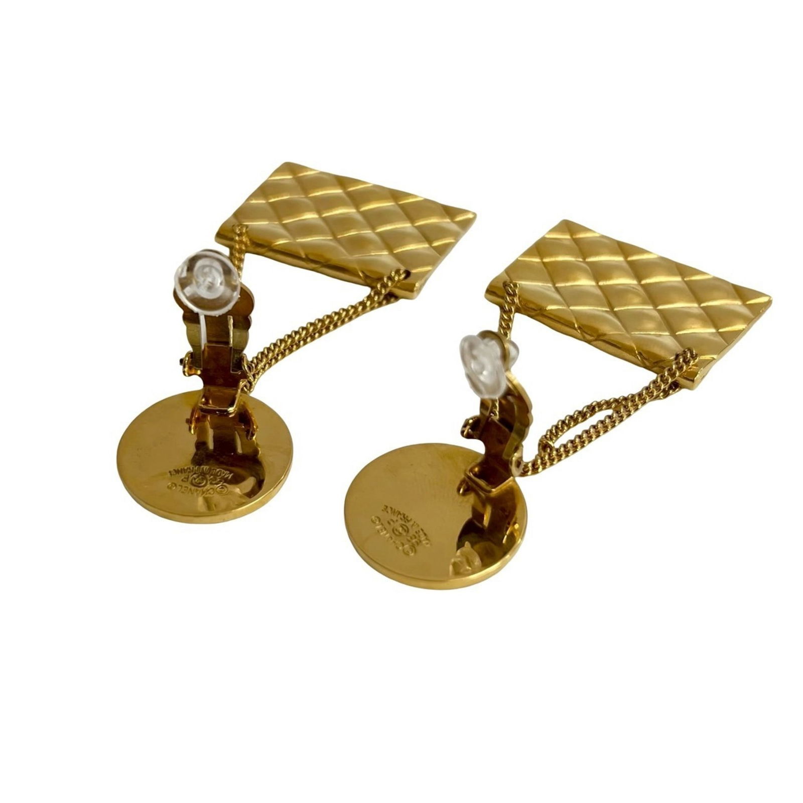 Plating Chanel Stud Earrings Gold - 4