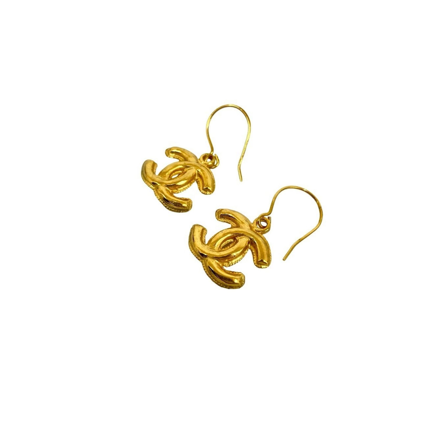 Plating Chanel Stud Earrings Gold - 4