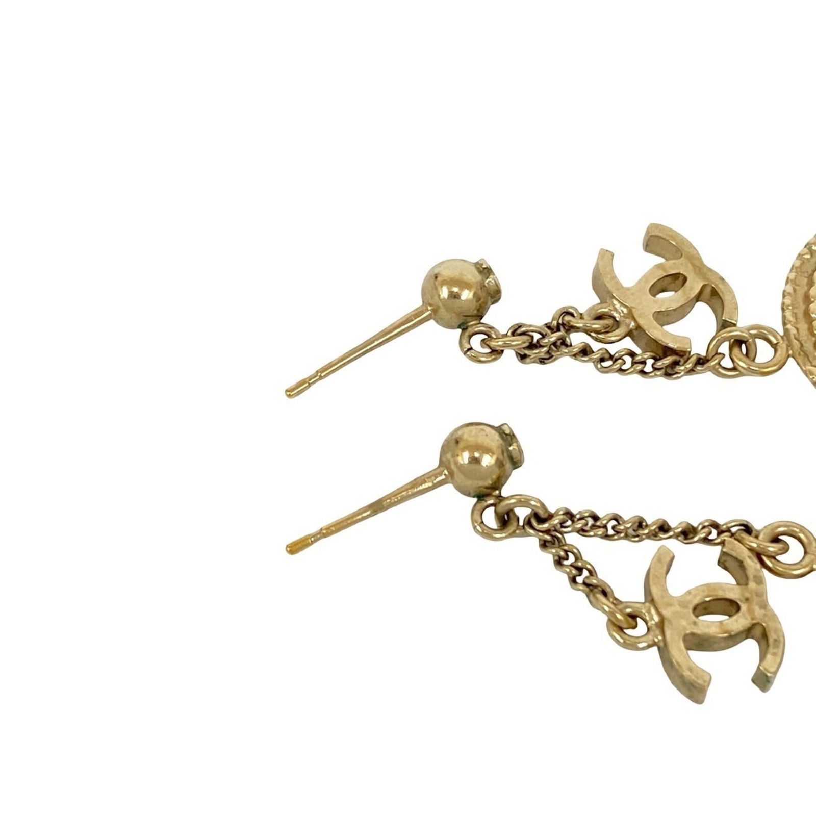 Plating Chanel Stud Earrings Gold - 3