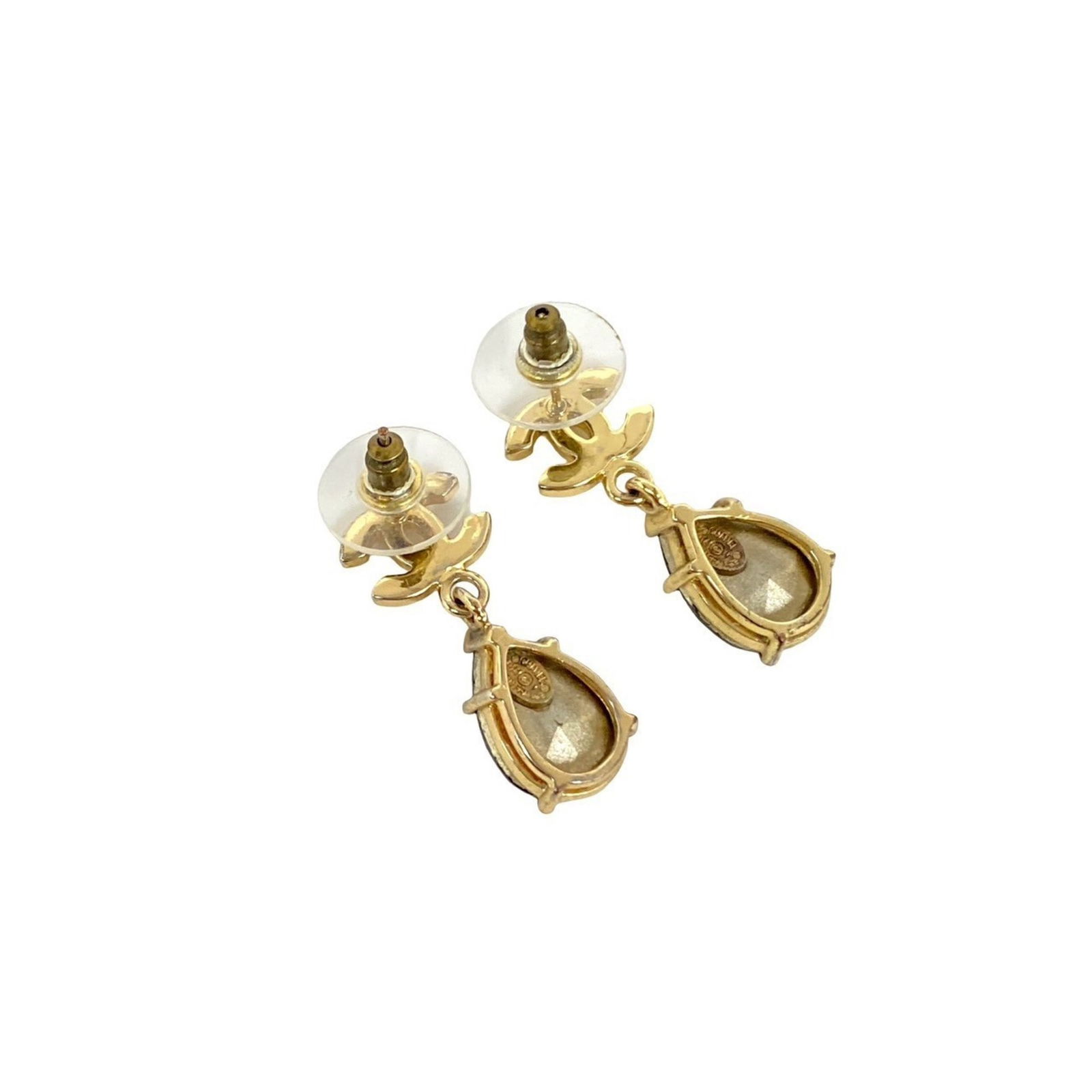 Plating Chanel Stud Earrings Gold - 5