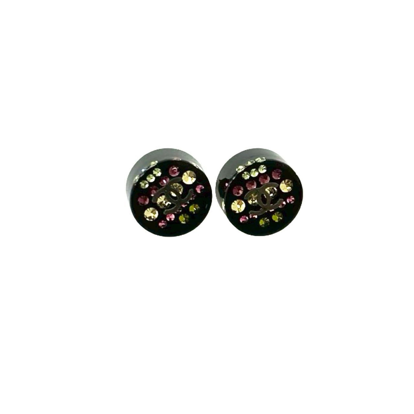 Plastic Chanel Stud Earrings - 4
