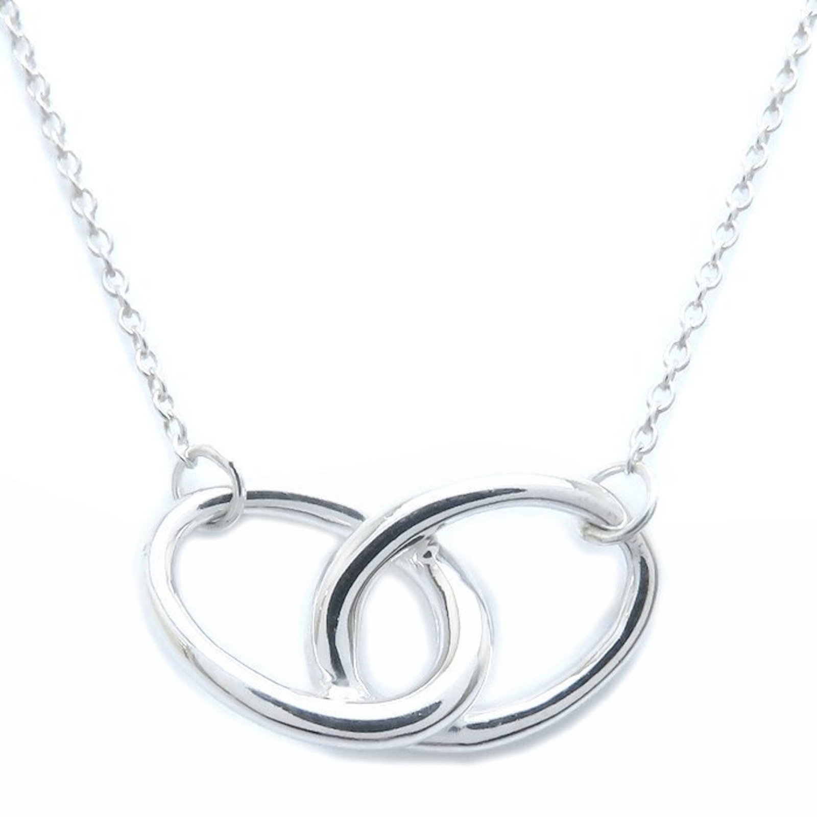 294343 - TIFFANY & Co. Elsa Peretti Double Loop Necklace in Sterling Silver - Women's (1 of 8)