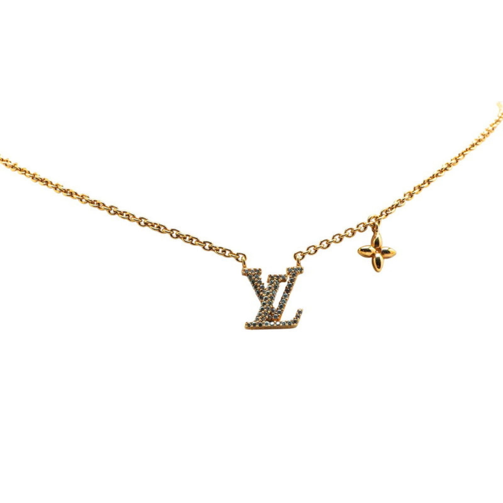 VUITTON Louis Vuitton Collier LV Iconic Rhinestone Necklace M00596 Gold Plated Women's LOUIS: VUITTON Louis Vuitton Collier LV Iconic Rhinestone Necklace M00596 Gold Plated Women's LOUIS This listing features VUITTON Louis Vuitton Collier LV Iconic Rhinestone Necklace M00596 Gold Plated Women'