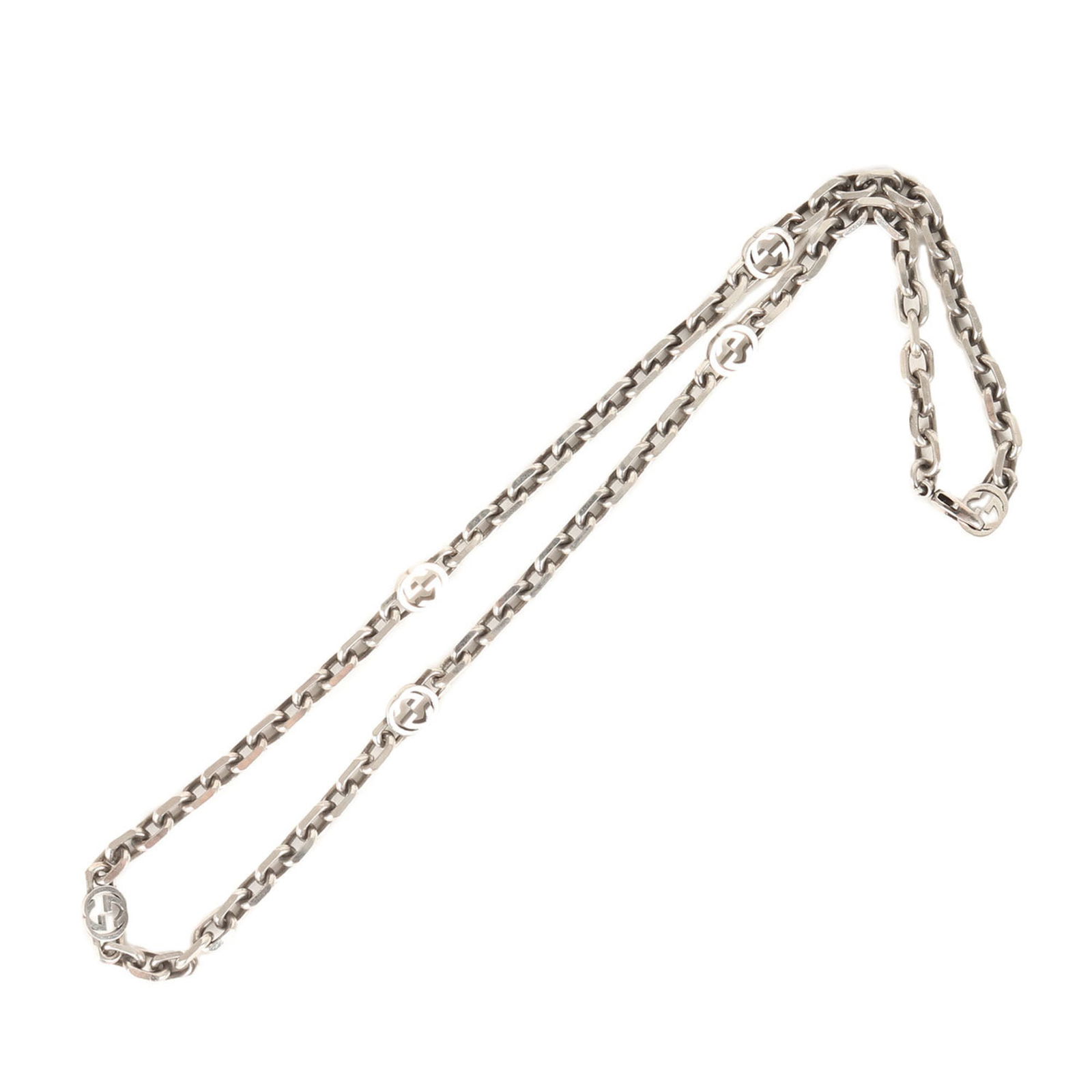 Men GUCCI Interlocking Chain Necklace (616941) Ag925 Silver for: Men GUCCI Interlocking Chain Necklace (616941) Ag925 Silver for This listing features Men GUCCI Interlocking Chain Necklace (616941) Ag925 Silver for. Item specifics are provided below. Item
